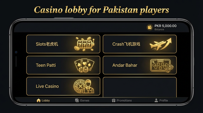 Lobby view of cazeus for Pakistan users - 4